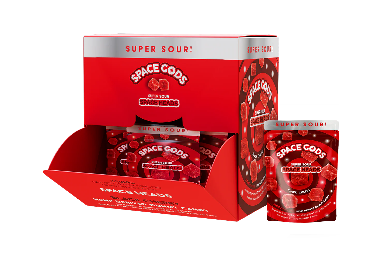 SPACE GODS SPACE HEADS 310MG MICRODOSE SOUR GUMMIES - Image 11