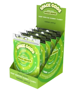 SPACE GODS SPACE HEADS 900MG MEGADOSE SOUR GUMMIES GREEN APPLE 5